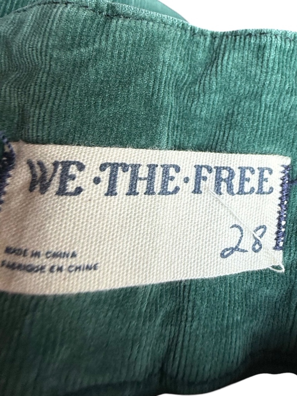 Free People We The Free Jayde Cord Green Flare Pants Sz 28 - Picture 7 of 10